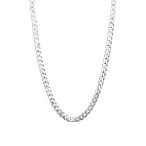 Amazon Brand – Nora Nico 925 Sterling Silver BIS Hallmarked 3.5 MM, 6.5 MM Curb Link Chain Necklace for Men Women and Girls (16, 18, 20, 22, 24, 26 Inches)