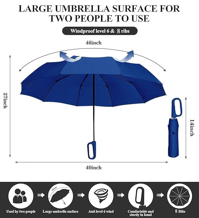 Brand Conquer Umbrella Automatic Open Travel Wind Vent,Umbrella big size for men And girls, Umbrellas for rain,Windproof Umberalla Large for Man,Women - Image 5