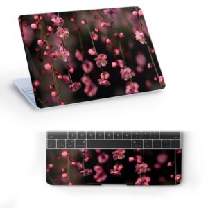 Floral D52 Top+Wrist Pad Vinyl Laptop Skin/Sticker/Cover for 15 to 15.6 Inches Laptops Laminated-Removable-HD Quality Compatible for Hp-Dell-Sony-Lenovo-Asus etc.(15x10 Inches)