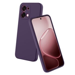 Back Cover for Oppo F31 5G | Full Camera Protection | Premium Liquid Silicon Case | Flexible Bumper Case for Oppo F31 5G (Dark Purple)