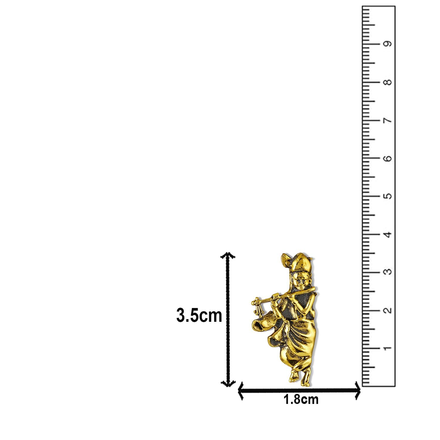 Mahi Divine Lord Krishna Flute Design Antique Finish Unisex Brooch Pin | Ethnic Lapel Pin for Blazer, Kurta, Saree & Dupatta | Traditional Indian Jewelry (PABP1101247PR) - Image 4