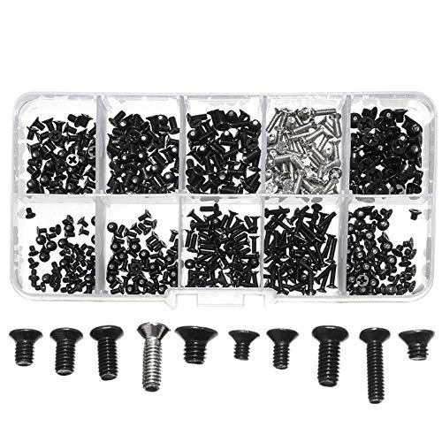 Rpi shop - Alloy Steel Universal Laptop Screws Kit for IBM, HP, Lenovo, Samsung, Dell Sony, Toshiba, 10 Different Size of M2, M2.5 & M3 Screws Each 25 pcs with Hex Nuts Pack Of 300 Pieces