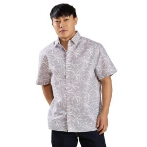 Mark & Albert Men’s Half Sleeve Cotton Linen Striped Shirt