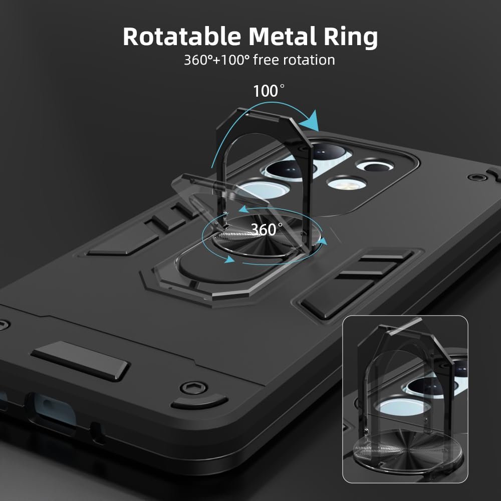 NDCOM for Vivo T4x 5G Back Cover | Premium Protection Case for vivo iQOO Z10x Back Cover | Shockproof Ring Holder Case - Image 8