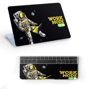 Work Mode ON Top+Wrist Pad Vinyl Laptop Skin/Sticker/Cover for 14 Inches Laptops Laminated-Removable-HD Quality Compatible for Asus (13.8x9.6 Inches)
