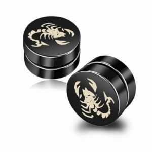 Magnetic Earrings for Men, Non Piercing Ear Studs for Sensitive Ears, Stylish Magnetic Earrings for Men and Boys, Fashion Accessories for men and Special Occasions, 10x10mm Metal