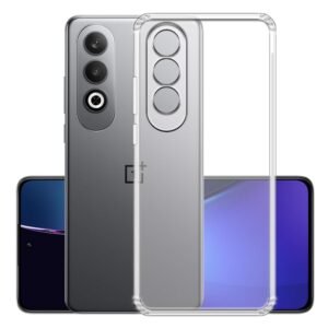 Slim Soft Silicon *Anti Dust Plug* Shockproof Transparent TPU Back Case Cover for OnePlus Nord CE4 5G – Clear