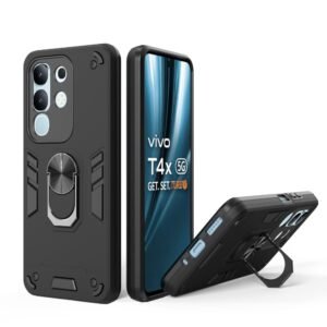 NDCOM for Vivo T4x 5G Back Cover | Premium Protection Case for vivo iQOO Z10x Back Cover | Shockproof Ring Holder Case