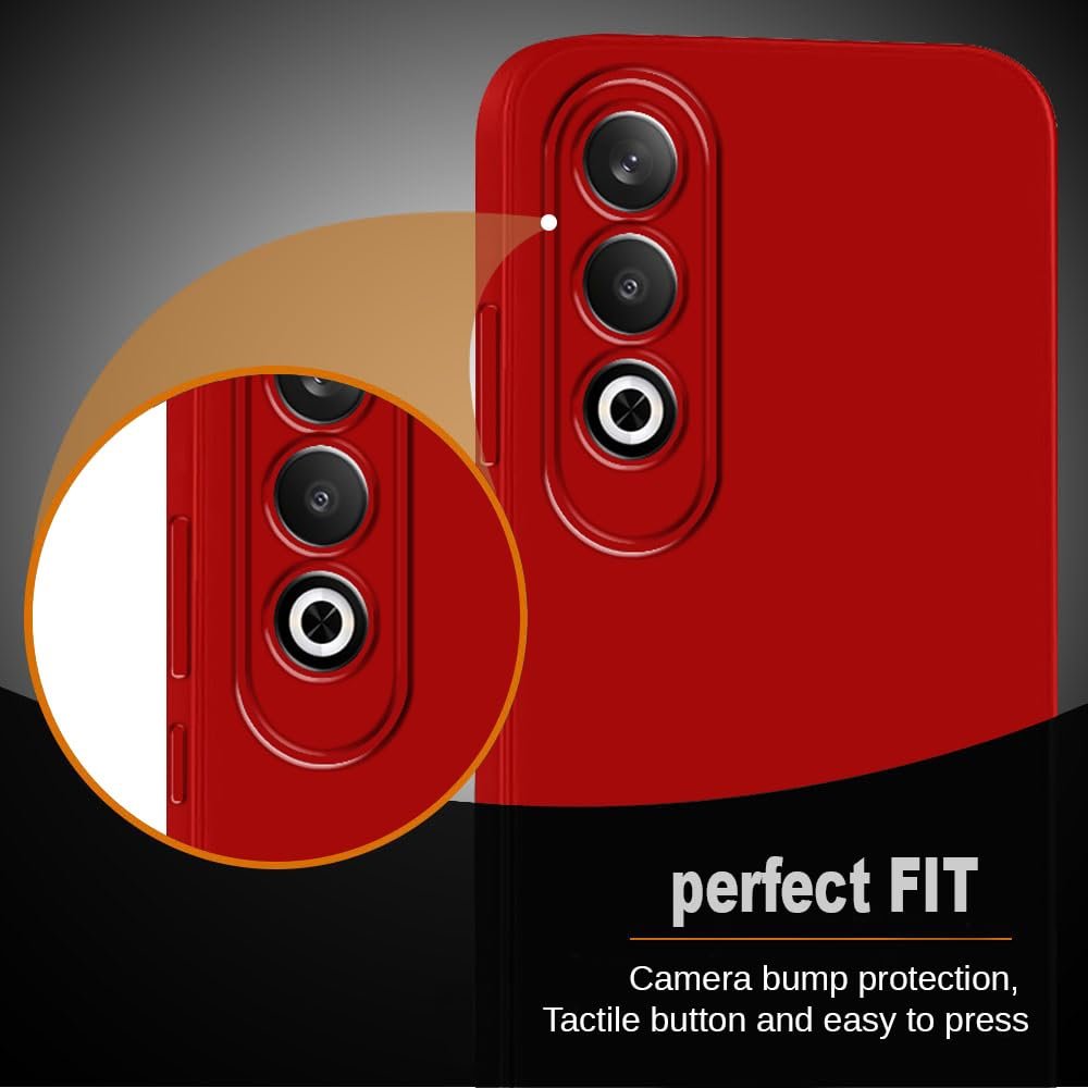 amazon basics Basic Case for OnePlus Nord CE4 5G (Silicone_Red) - Image 5