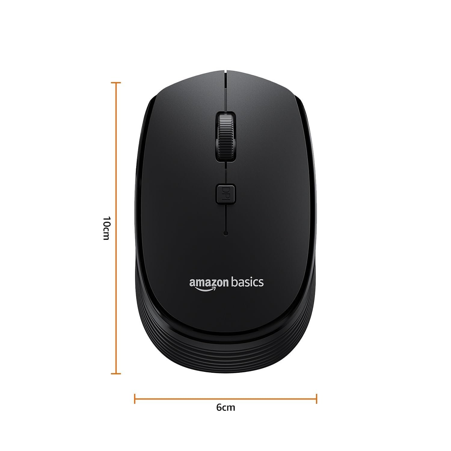 amazon basics Wireless Optical Mouse with 2.4GHz, USB Nano Dongle, Optical Orientation, Click Wheel, Adjustable DPI - Image 6