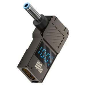 Tobo USB C to DC Adapter,USB C Female to DC 4.5x3.0mm HP Barrel Jack Plug PD 100W Laptop Fast Charging Adapter with Wattage Display (4.5 * 3.0 HP)