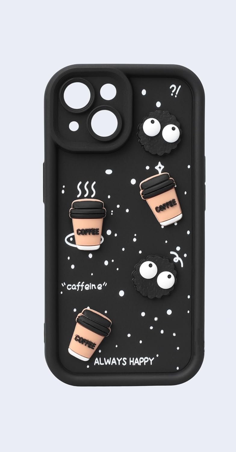 amazon basics Back Case Cover Compatible for OnePlus Nord CE4 Lite 5G | Cute Fun Cartoon 3D Ball | Coffee Silicone Case | Camera Protection | Body Protection | Shock Proof | Color Black | Pack of 1 | - Image 7