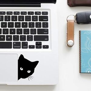 GADGETS WRAP Funny Curious Black Cat Decal Laptop Trackpad Sticker for MacBook Pro Air Retina 11 12 13 15 inch Mac HP Notebook Touchpad Skin