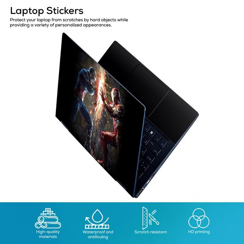 A523 Full Vinyl Laptop Skin/Sticker/Cover for 13 to 13.3 Inches Laptops Laminated-Removable-HD Quality Compatible for Hp-Dell-Sony-Lenovo-Asus etc.(13x9.2 Inches) - Image 2