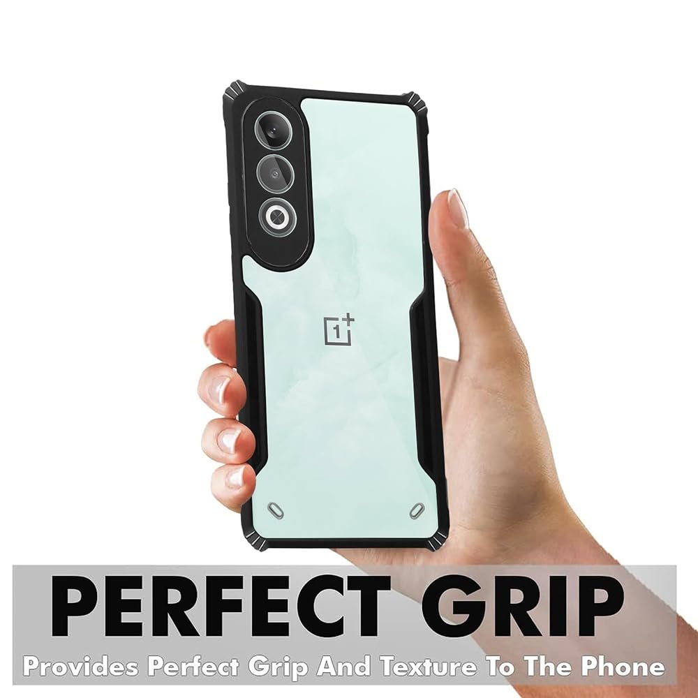 amazon basics Mobile Cover (Soft & Flexible Back Case with Cushioned Edges) for OnePlus Nord CE4 5G (Black) - Image 6