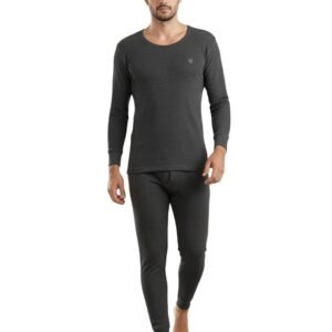 Lux Cozi ONN Men’s Round Neck Full Sleeve Skin Friendly Winter Wear Thermal Top and Bottom Set | Thermal Set for Men