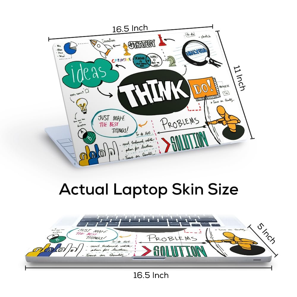 Quote Top+Wrist Pad Vinyl Laptop Skin/Sticker/Cover for 17 to 17.3 Inches Laptops Laminated-Removable-HD Quality Compatible for Hp-Dell-Sony-Lenovo-Asus etc.(16.5x11 Inches) - Image 3