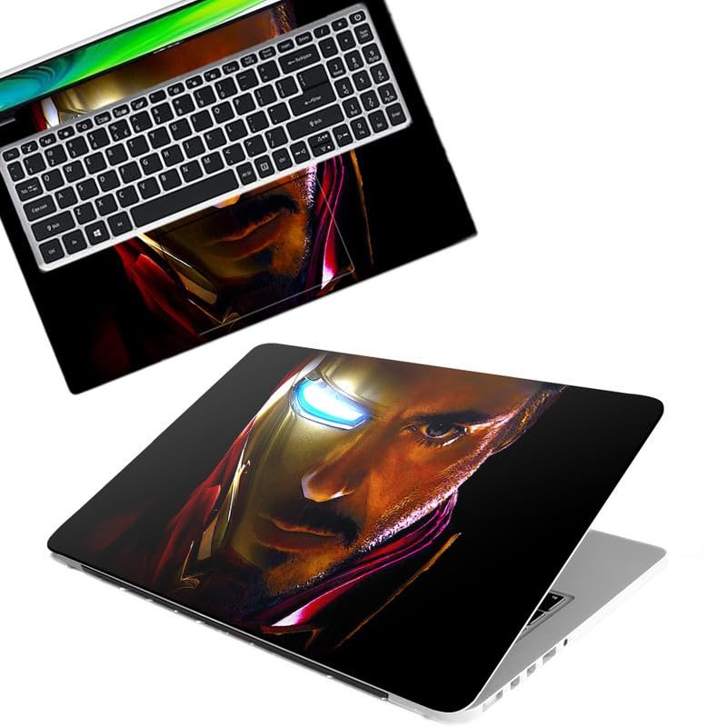 Iron Man D3 Full Body Vinyl Laptop Skin/Sticker/Cover Upto 15.6 Inches Laptops Laminated-Removable-HD Quality Compatible for Hp-Dell-Sony-Lenovo-Asus etc.(15x10 Inches)