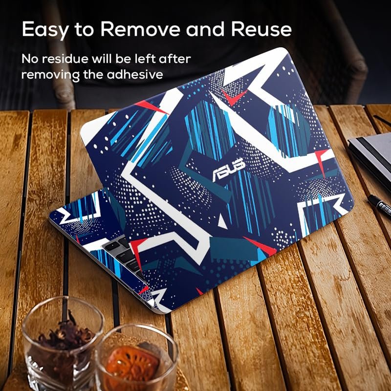 DSGN 162 Full Body Laptop Skin Bubble-Free| Laminated| Removable| HD Quality Sticker for Laptops Upto 15.6 Inches Compatible with Asus - Image 3