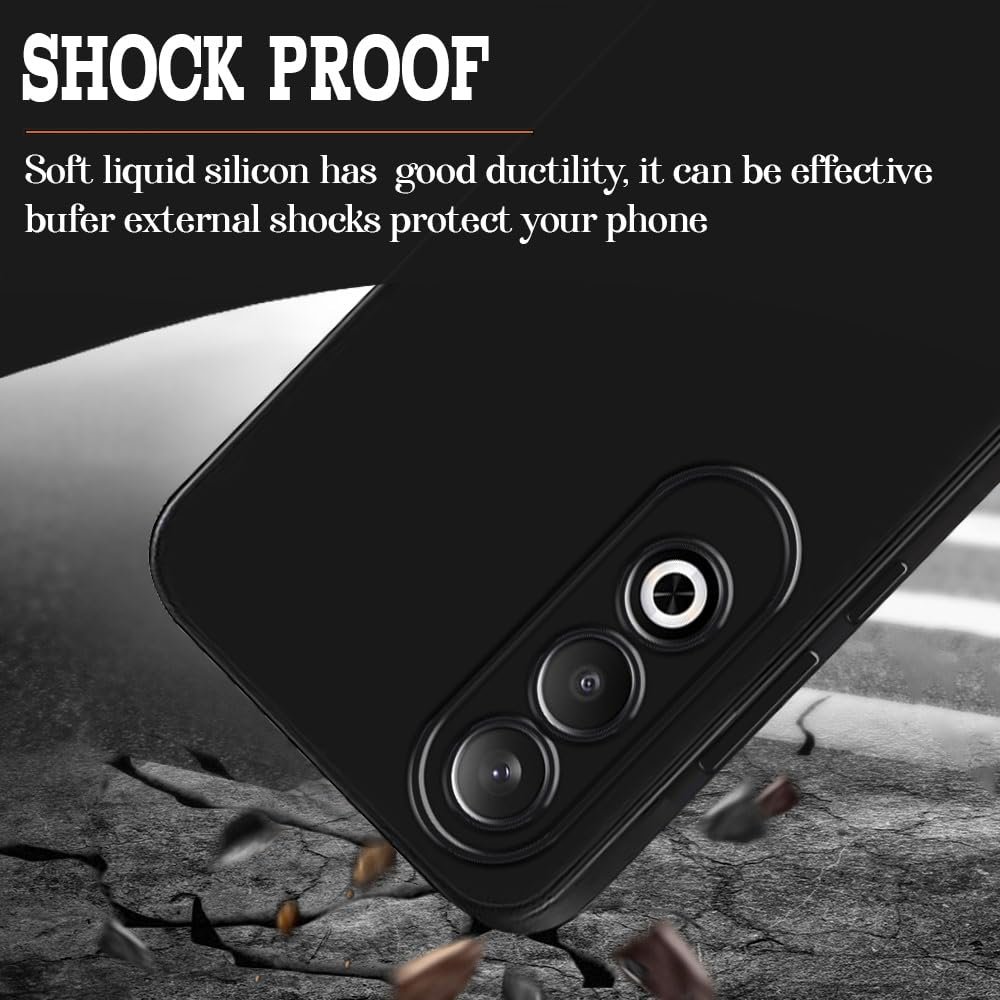 Amazon Brand- Solimo Mobile Cover for OnePlus Nord CE4 5G | Full Camera Protection | Premium Liquid Silicon Case | Flexible Bumper Case for OnePlus Nord CE4 5G (Black) - Image 4