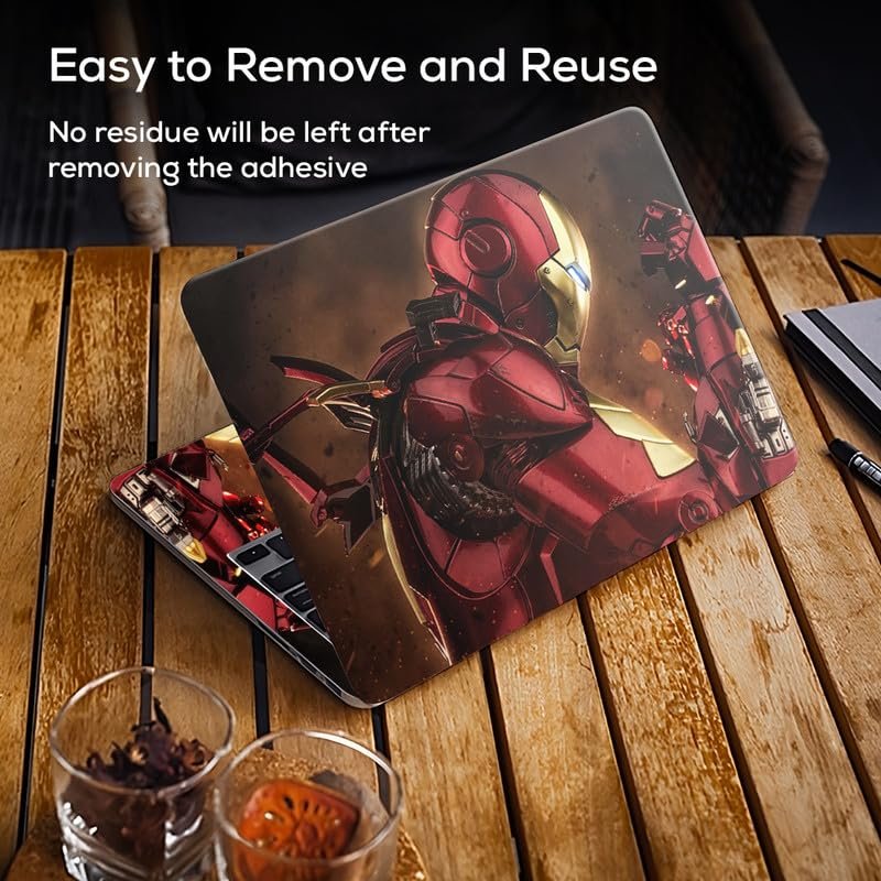 Ironman, Full Body Vinyl Laptop Skin/Sticker/Cover Upto 15.6 Inches Laptops Laminated-Removable-HD Quality Compatible for Hp-Dell-Sony-Lenovo-Asus etc.(15x10 Inches) - Image 3