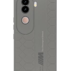 Rubber New IIM Hybrid Matte Rubber Case Flexible Back Cover Compatible for Vivo V40e 5G – Grey