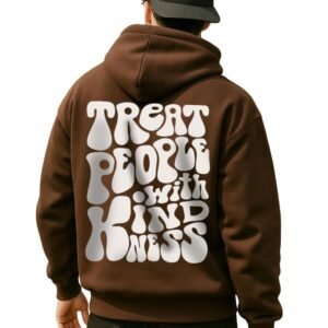 Veirdo® Cotton Fleece Regular Fit Full Sleeve Hooded Sweatshirt Front and Back Graphic Printed Jumper Hoodie for Men