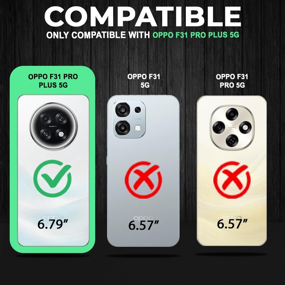 Tough Armor Oppo F31 Pro Plus 5G Bumper Back Case Cover | Ring Holder & Sliding Camera Shield Cover | 360 Degree Protection Back Case Cover for Oppo F31 Pro Plus 5G (Blue) - Image 2