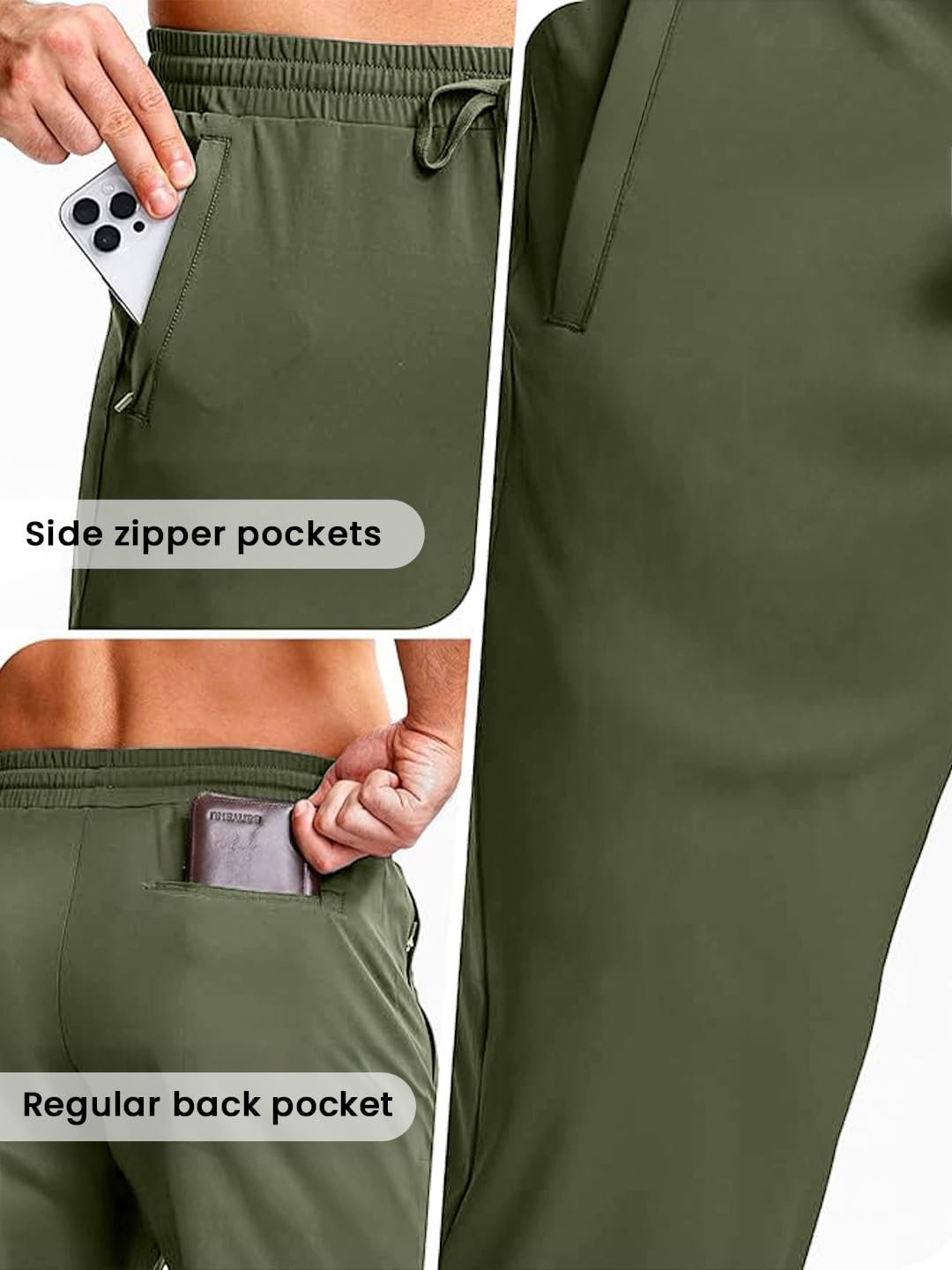 NOBERO Men's Regular Fit Mid Rise Joggers - Image 3