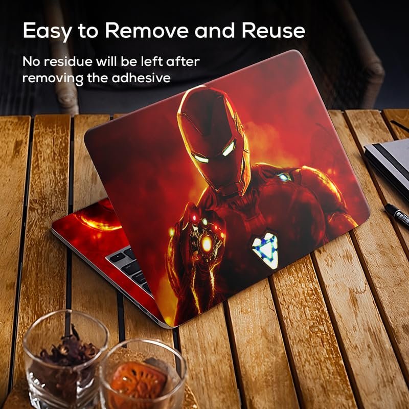 Iron Man D1 Full Body Vinyl Laptop Skin/Sticker/Cover Upto 15.6 Inches Laptops Laminated-Removable-HD Quality Compatible for Hp-Dell-Sony-Lenovo-Asus etc.(15x10 Inches) - Image 3