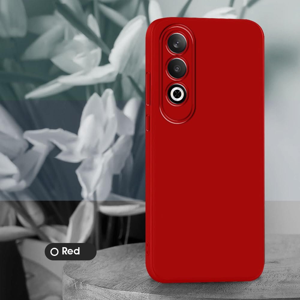 amazon basics Basic Case for OnePlus Nord CE4 5G (Silicone_Red) - Image 3