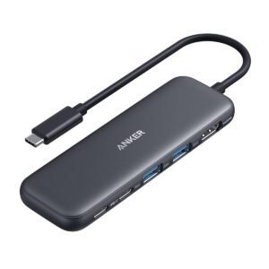 Anker USB C Hub, 332 USB-C Hub (5-in-1) with 4K HDMI Display, 5Gbps USB-C Data Port and 2 5Gbps USB-A Data Ports and for MacBook Pro, MacBook Air, Dell XPS, Lenovo Thinkpad, HP Laptops and More