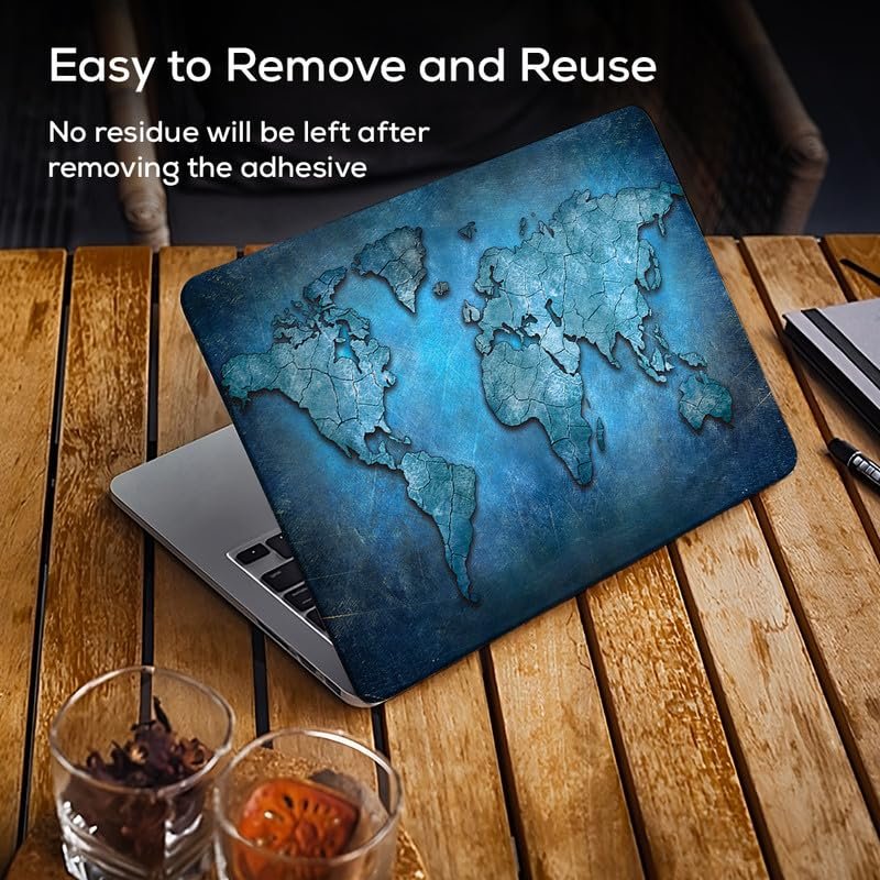 World Map D13 Full Vinyl Laptop Skin/Sticker/Cover for 17 to 17.3 Inches Laptops Laminated-Removable-HD Quality Compatible for Hp-Dell-Sony-Lenovo-Asus etc.(16.5x11 Inches) - Image 4