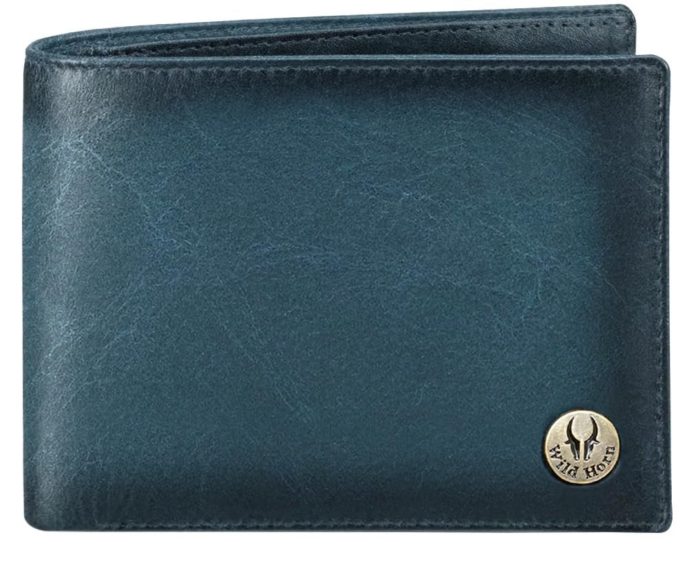 WildHorn Leather Wallet, Keychain & Pen Combo I Gift Hamper for Men (Blue Crunch) - Image 4