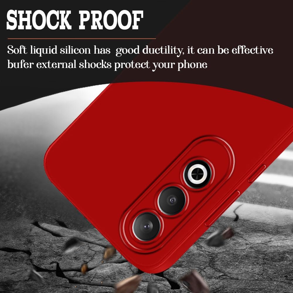 amazon basics Basic Case for OnePlus Nord CE4 5G (Silicone_Red) - Image 4