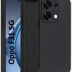 AeoFit Back Cover for Oppo F31 5G | Soft Micro-Fibre Lining Inside | Camera Protection Bump | Shockproof Back Cover Case for Oppo F31 5G (Black)