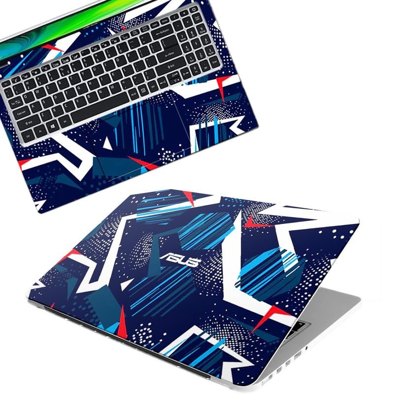 DSGN 162 Full Body Laptop Skin Bubble-Free| Laminated| Removable| HD Quality Sticker for Laptops Upto 15.6 Inches Compatible with Asus