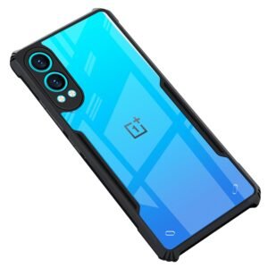 CEDO OnePlus Nord CE 4 Lite / CE4 Lite (5G) Back Cover | Camera Protection Shockproof Bumper-Edge | Acrylic Crystal Clear 360 Degree Protection TPU+PC | Transparent Eagle Back Case Cover (Black)
