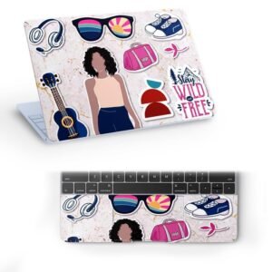 Floral D 134 Full Vinyl Laptop Skin/Sticker/Cover for 13 to 13.3 Inches Laptops Laminated-Removable-HD Quality Compatible for Hp-Dell-Sony-Lenovo-Asus etc.(13x9.2 Inches)