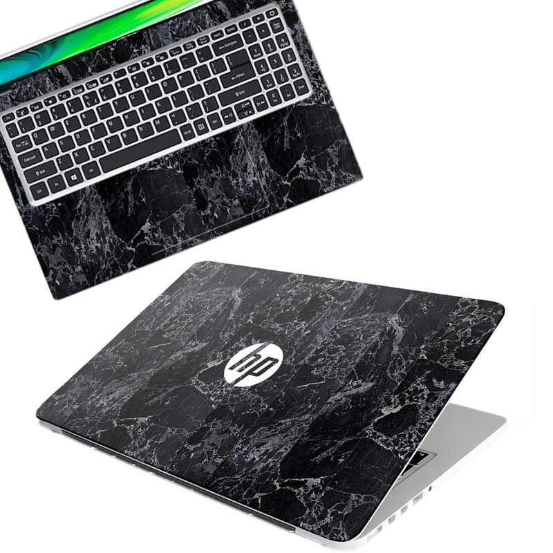 Marble D5 Full Body Vinyl Laptop Skin/Sticker/Cover Upto 15.6 Inches Laptops Laminated-Removable-HD Quality Compatible for Hp (15x10 Inches)