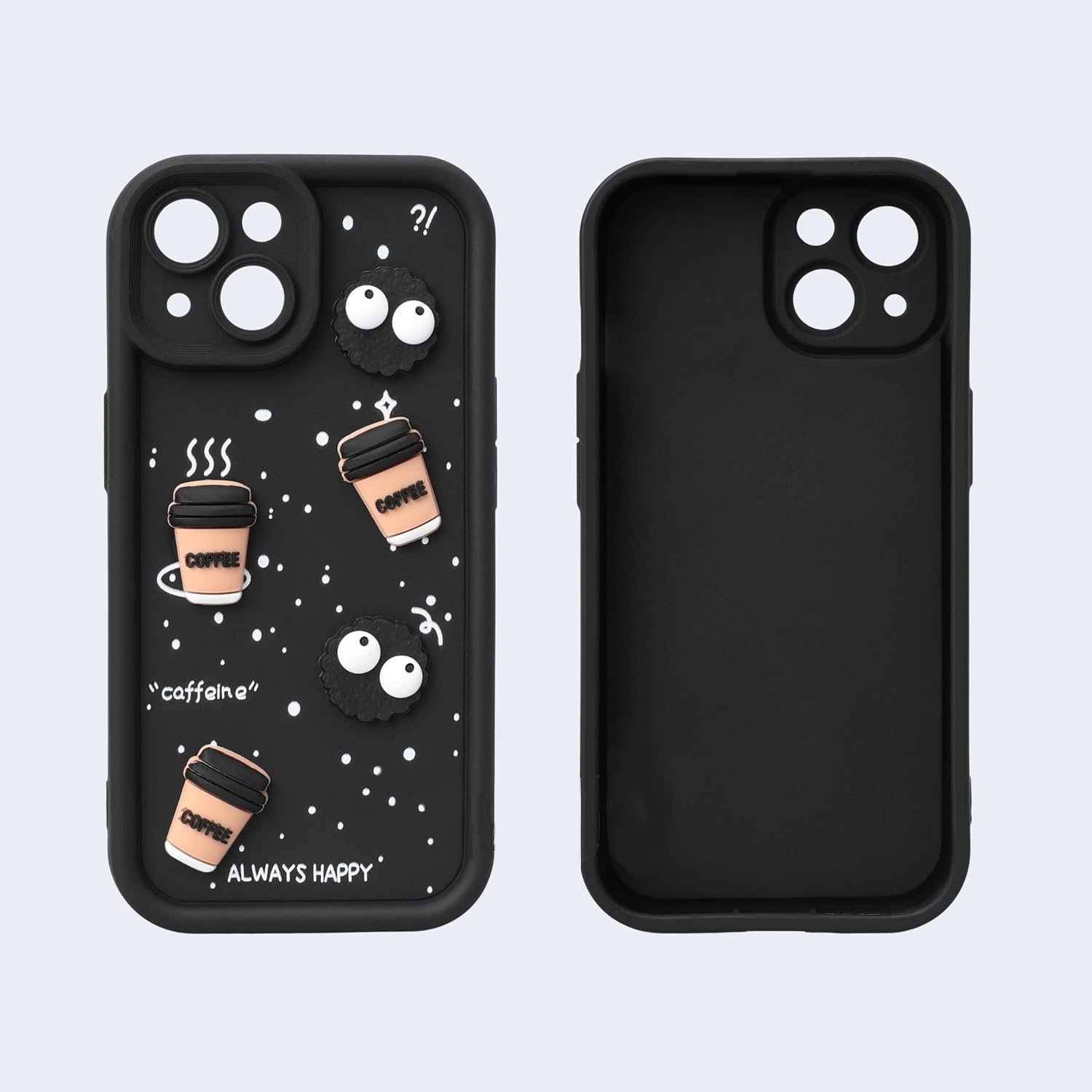 amazon basics Back Case Cover Compatible for OnePlus Nord CE4 Lite 5G | Cute Fun Cartoon 3D Ball | Coffee Silicone Case | Camera Protection | Body Protection | Shock Proof | Color Black | Pack of 1 | - Image 5