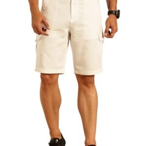 Thomas Scott Men’s | Straight Fit | Mid-Rise | 100% Cotton | Breathable Lightweight Dobby Fabric | 6-Pocket Cargo Shorts | Cricket Club Collection