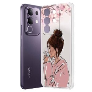 Fashionury Designer Soft Back Cover Case Compatible for Vivo T4x 5G, Printed,Transparent,Flexible, Silicon for Vivo T4x 5G -D0052