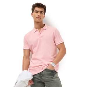 Urbano Fashion Men’s Solid Regular Fit Half Sleeve Cotton Polo T-Shirt
