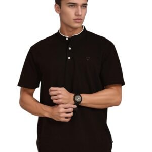 Thomas Scott Men’s | Regular Fit | Short Sleeves | Mandarin Collar | Knitted Fabric | T-Shirt | for Men