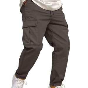 Leriya Fashion Men Mid Rise Polyester Linen Pants – Comfortable Summer Trousers with Drawstring | Relaxed Fit Daily Office & Casual Wear