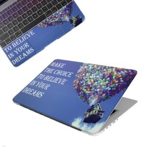 Flying House Top+Wrist Pad Vinyl Laptop Skin/Sticker/Cover Upto 15.6 Inches Laptops Laminated-Removable-HD Quality Compatible for Hp-Dell-Sony-Lenovo-Asus etc.(15x10 Inches)
