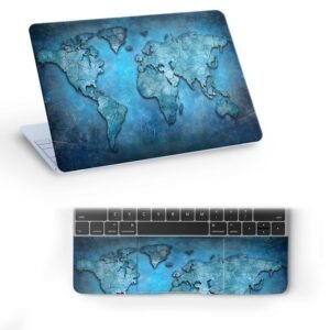 World Map D13 Full Vinyl Laptop Skin/Sticker/Cover for 17 to 17.3 Inches Laptops Laminated-Removable-HD Quality Compatible for Hp-Dell-Sony-Lenovo-Asus etc.(16.5x11 Inches)