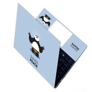 Full Laptop Skin Bubble-Free HD Quality Sticker for Laptops Upto 15.6" Compatible with Apple/Dell/HP/Lenovo/Acer/Asus/Sony (Dustproof|Waterproof|Scratchproof|Reusable)-Panda ANM FL