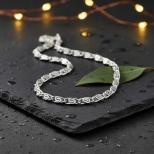 Men’s 3mm Stainless Steel S-Link Chain Necklace – Durable, Polished, and Tarnish-Resistant